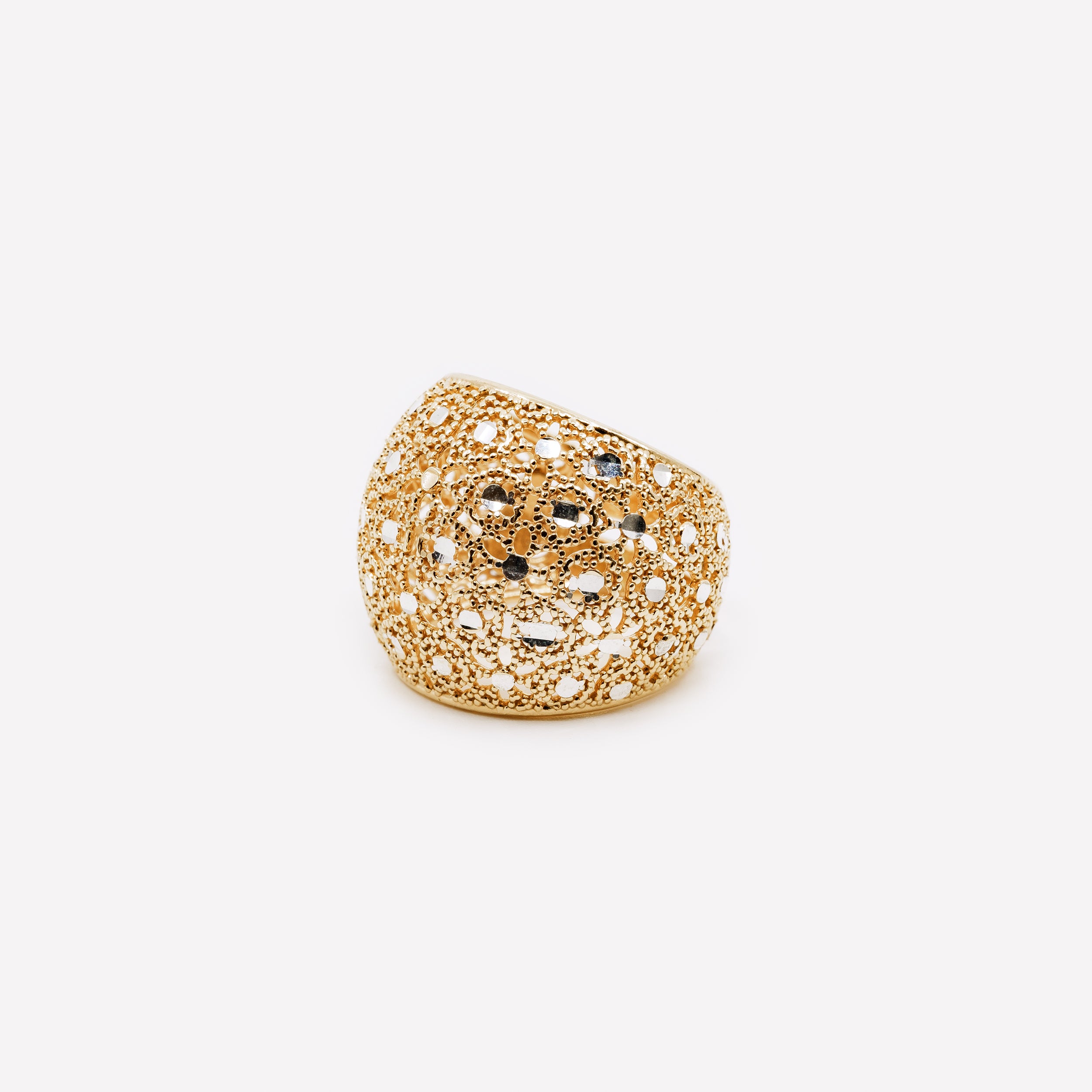 ANELLO IN ARGENTO "GOLD CRUSH"