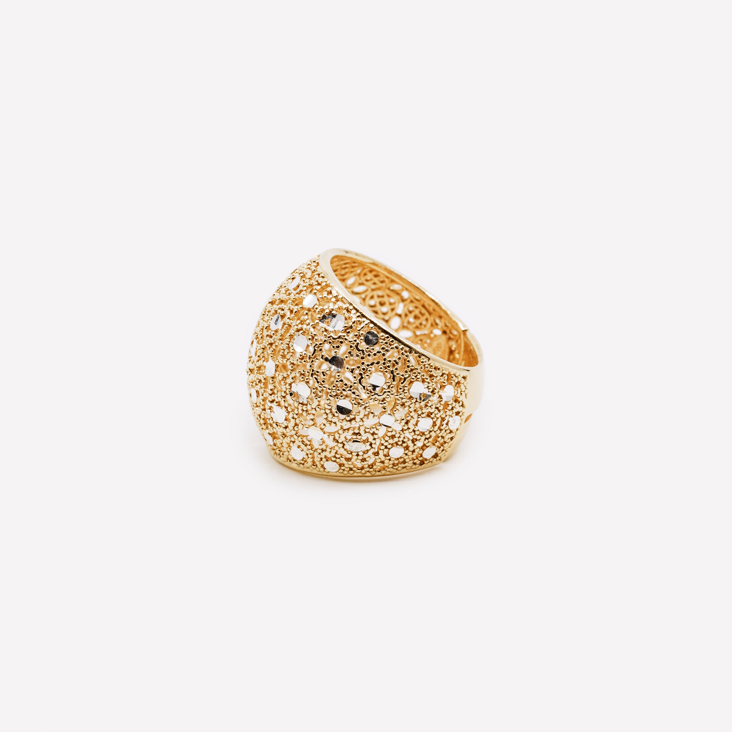 ANELLO IN ARGENTO "GOLD CRUSH"