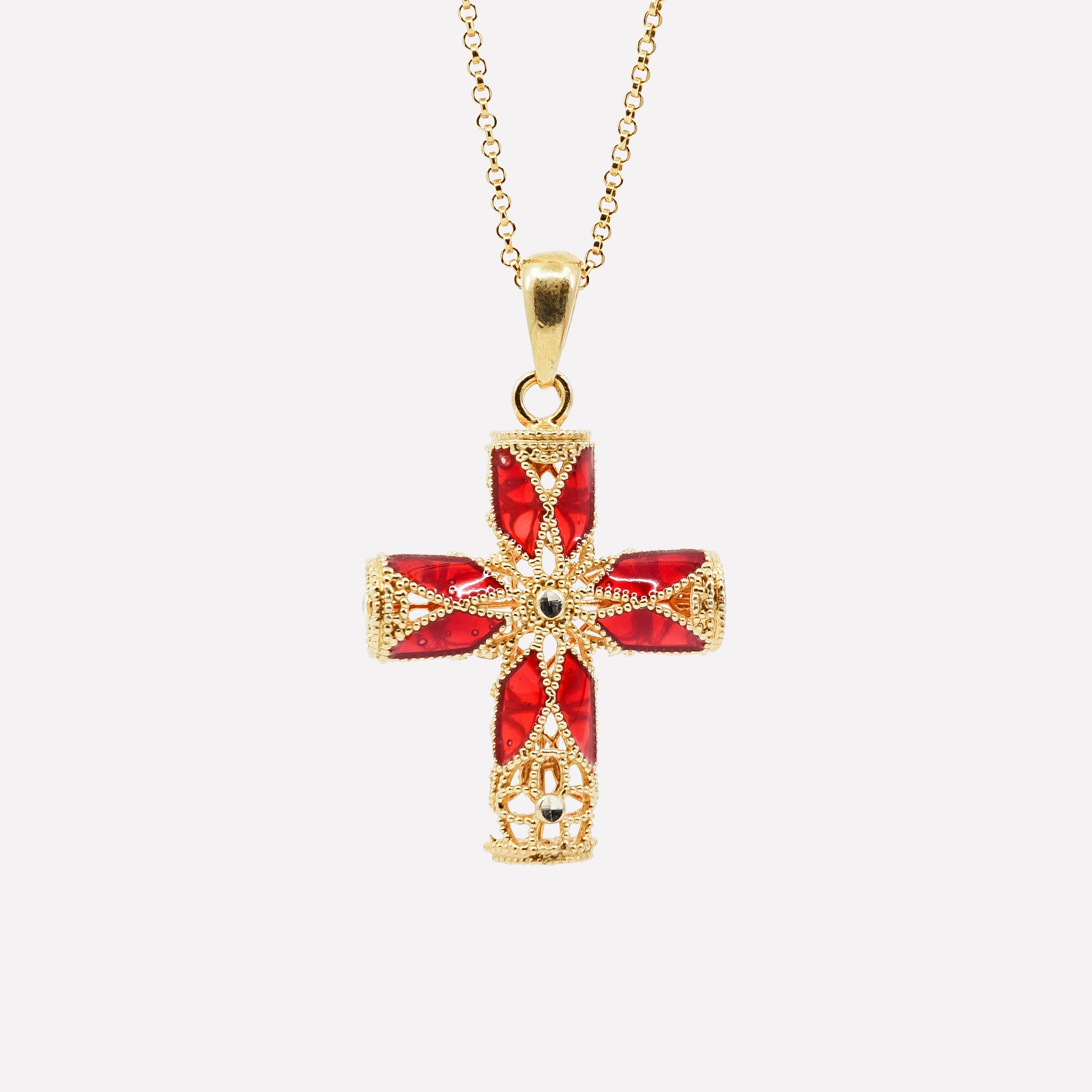 COLLANA CROCE ARGENTO 925  'Io, santa a modo mio'