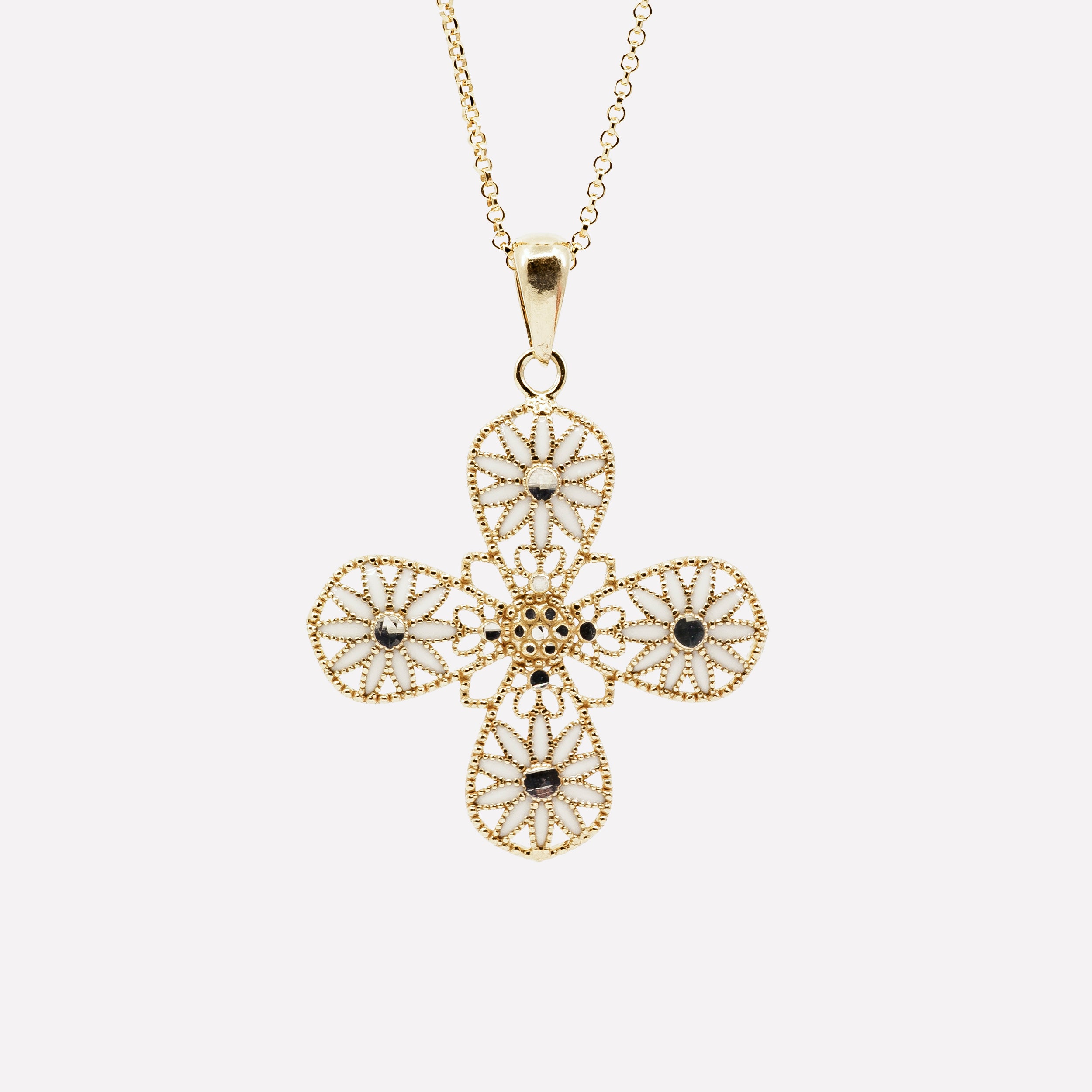COLLANA CROCE IN ARGENTO 925 - "AMEN CHIC"