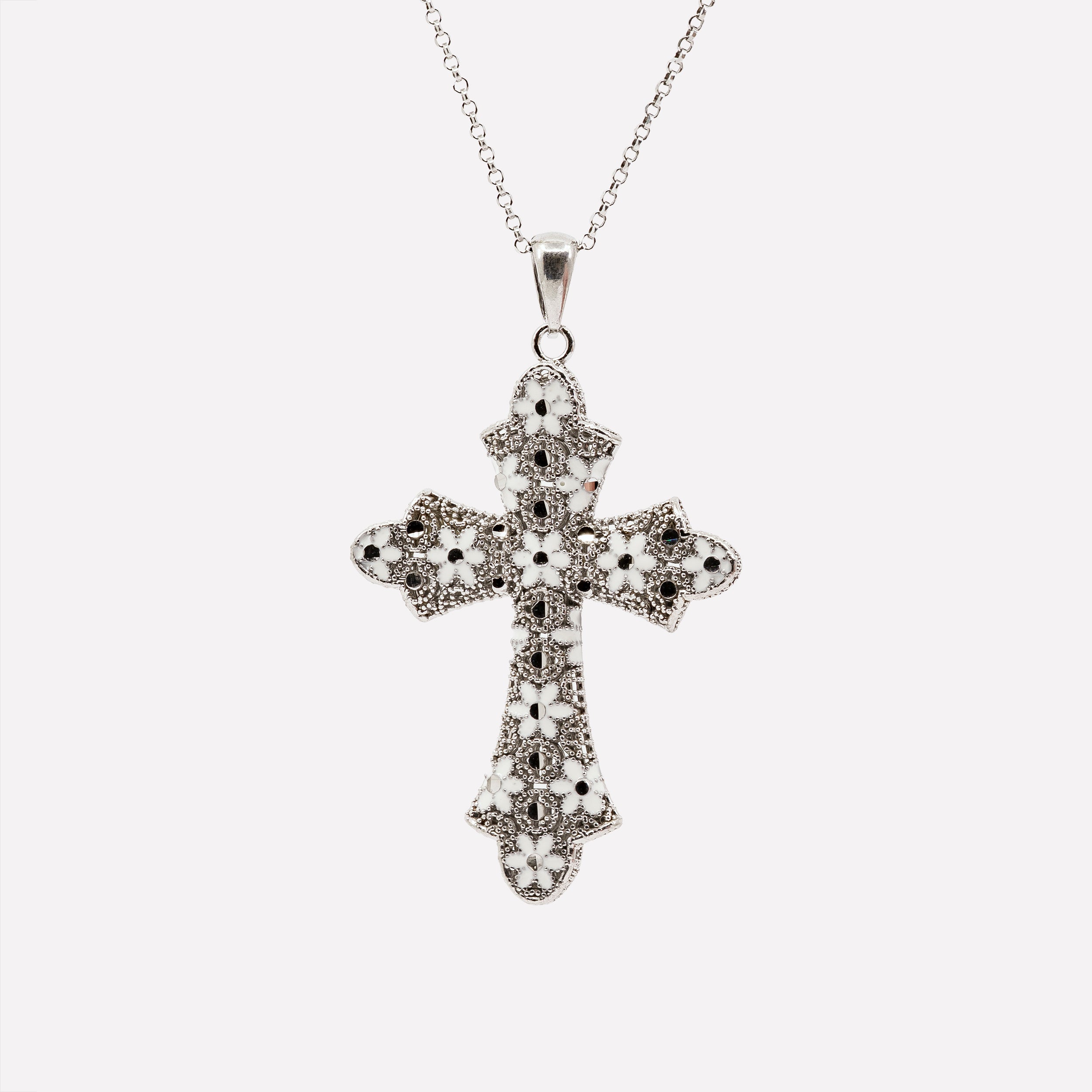 COLLANA CROSS MEDIUM IN ARGENTO