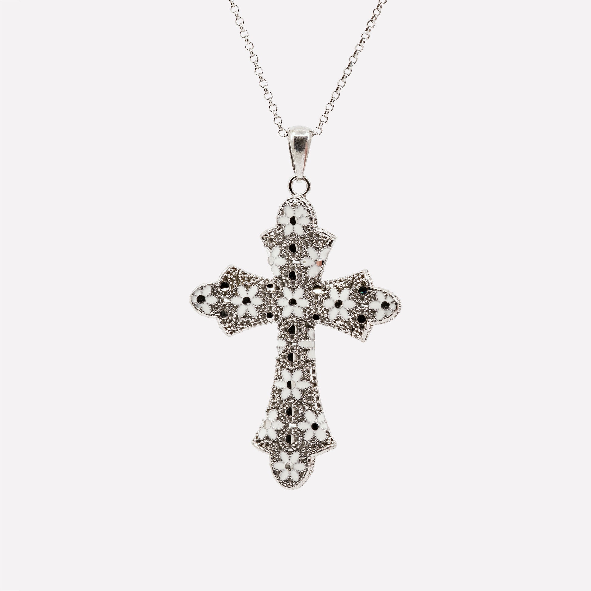 COLLANA CROSS MEDIUM IN ARGENTO