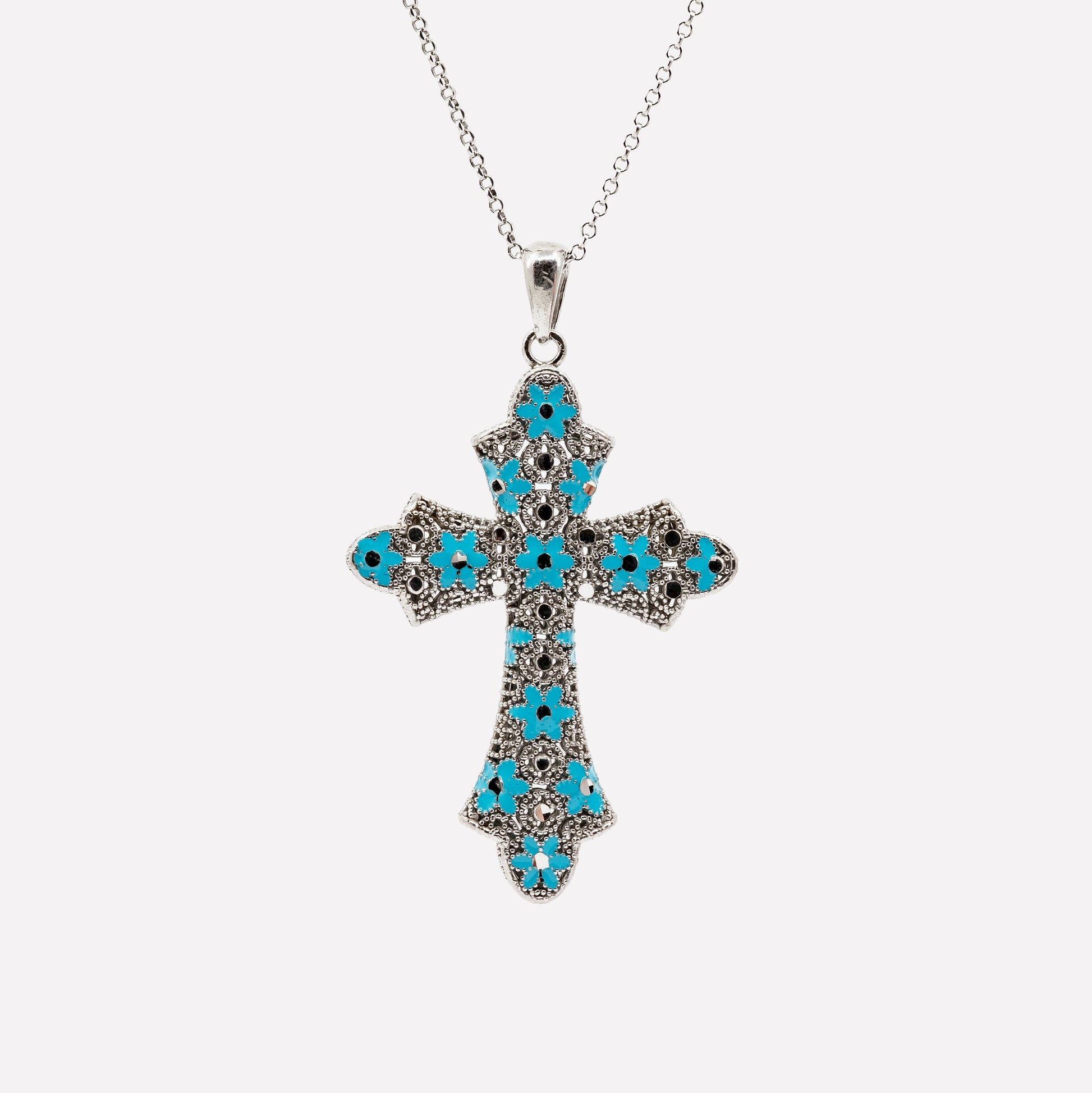 COLLANA CROSS MEDIUM IN ARGENTO