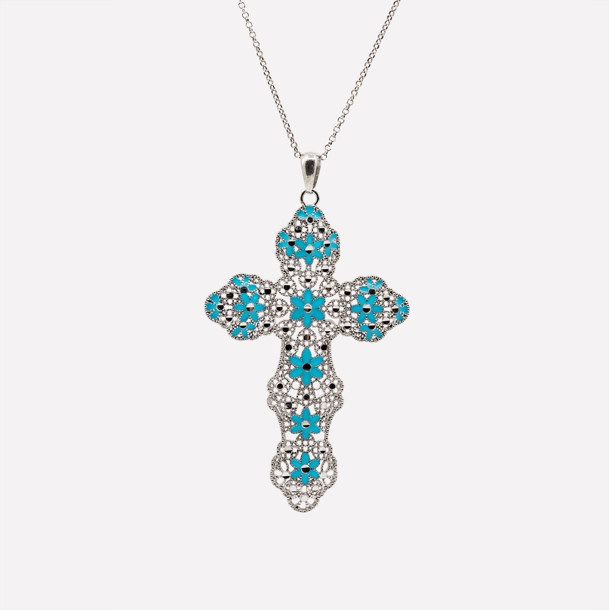 COLLANA CROCE IN ARGENTO 925 – “SACRO GLAM”