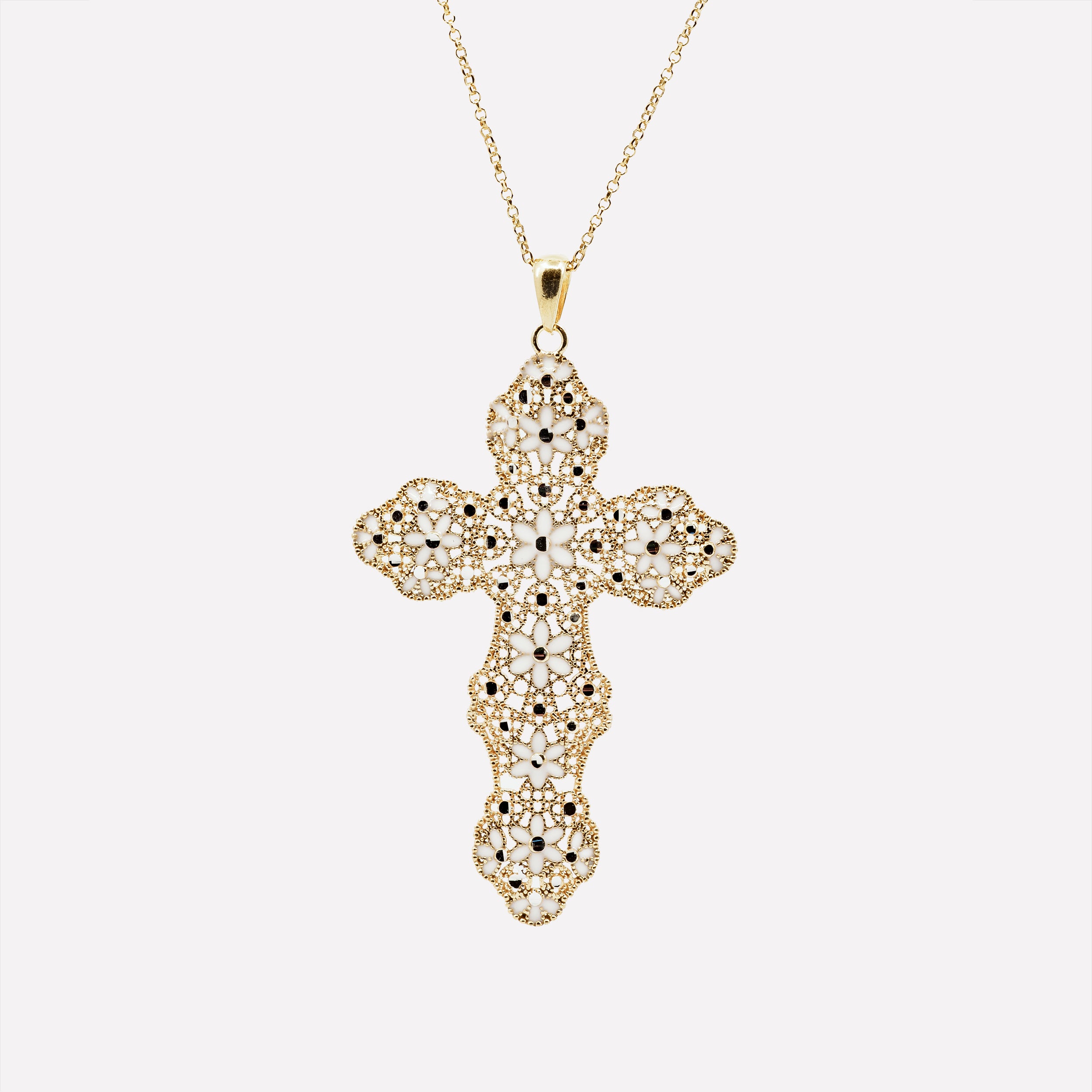 COLLANA CROCE IN ARGENTO 925 – “SACRO GLAM”