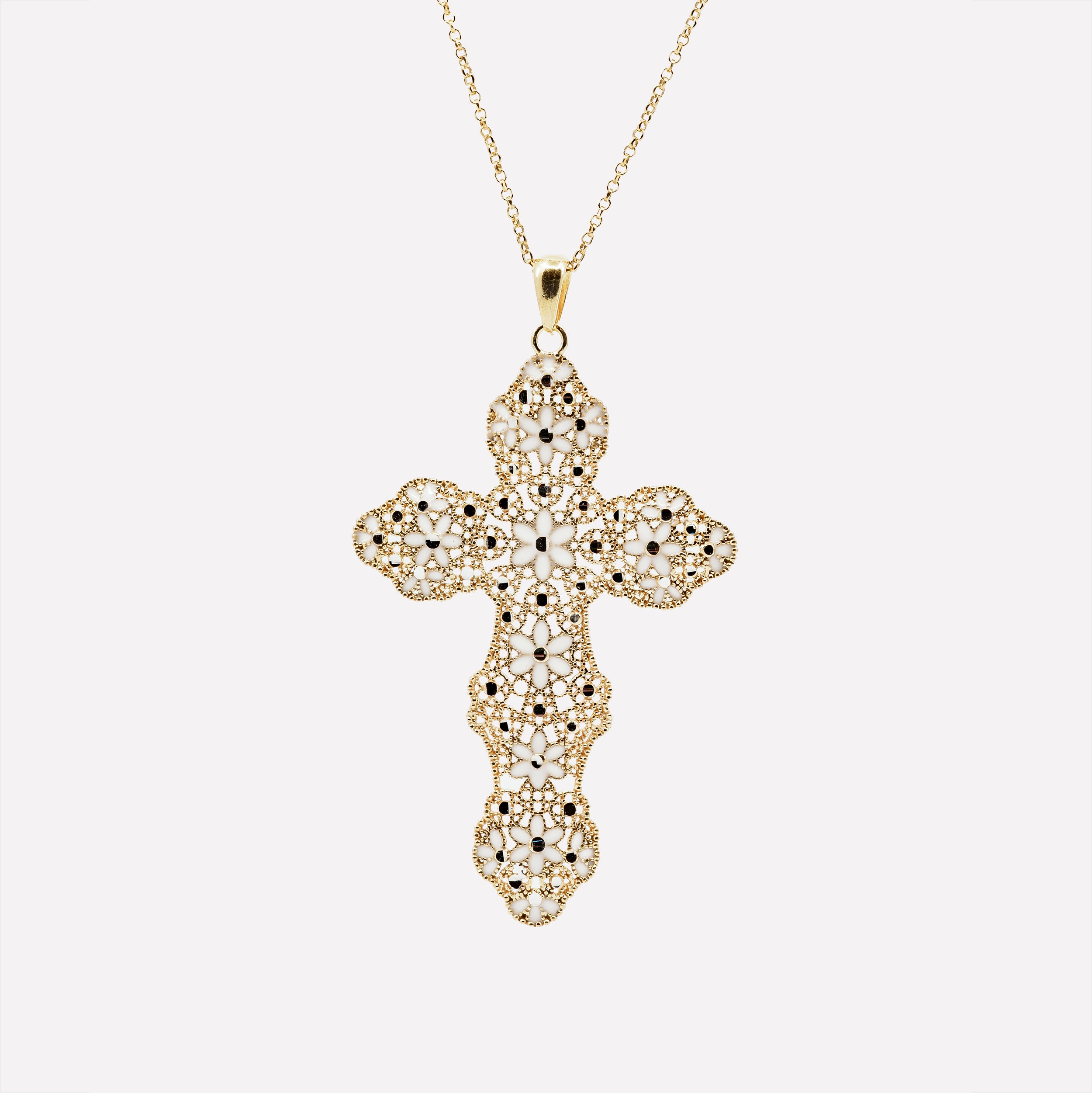COLLANA CROCE IN ARGENTO 925 – “SACRO GLAM”