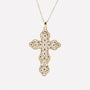 925 Silver Necklace Large Filigree Cross