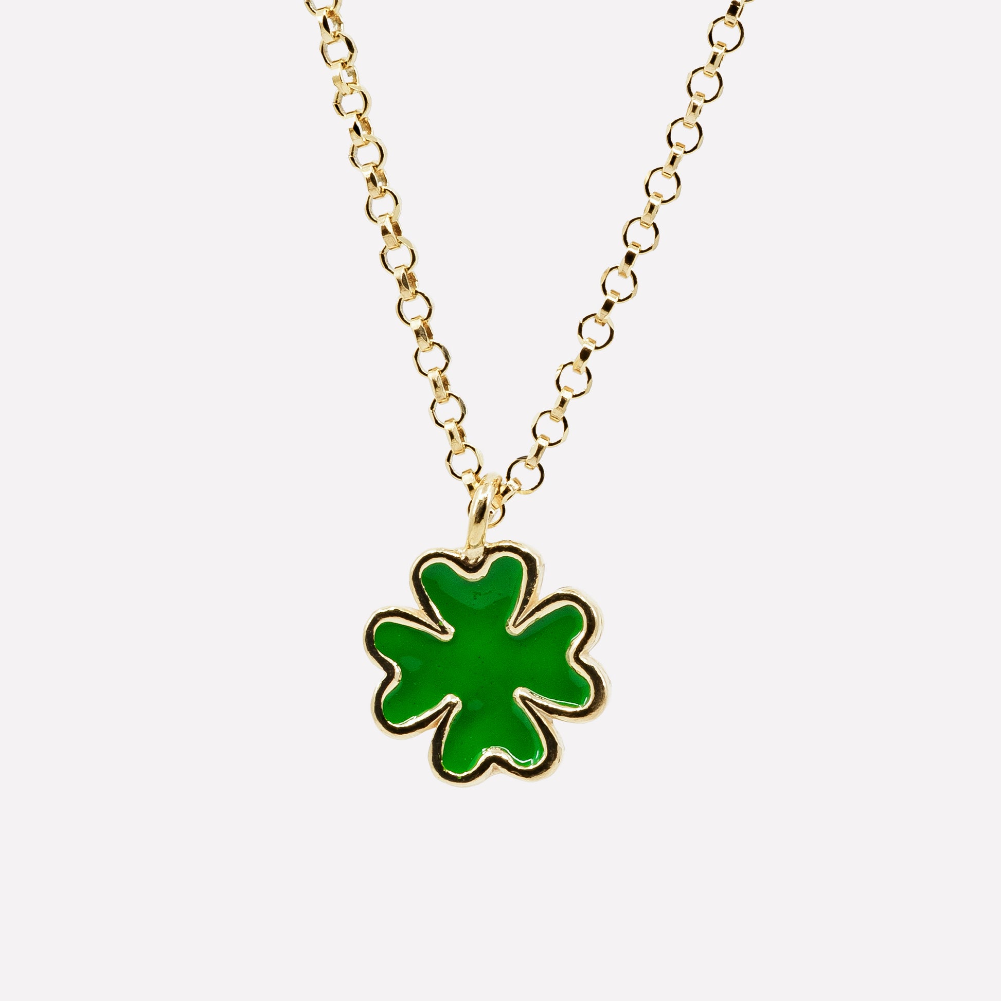 COLLANA QUADRIFOGLIO IN ARGENTO "CLICK FOR LUCK"
