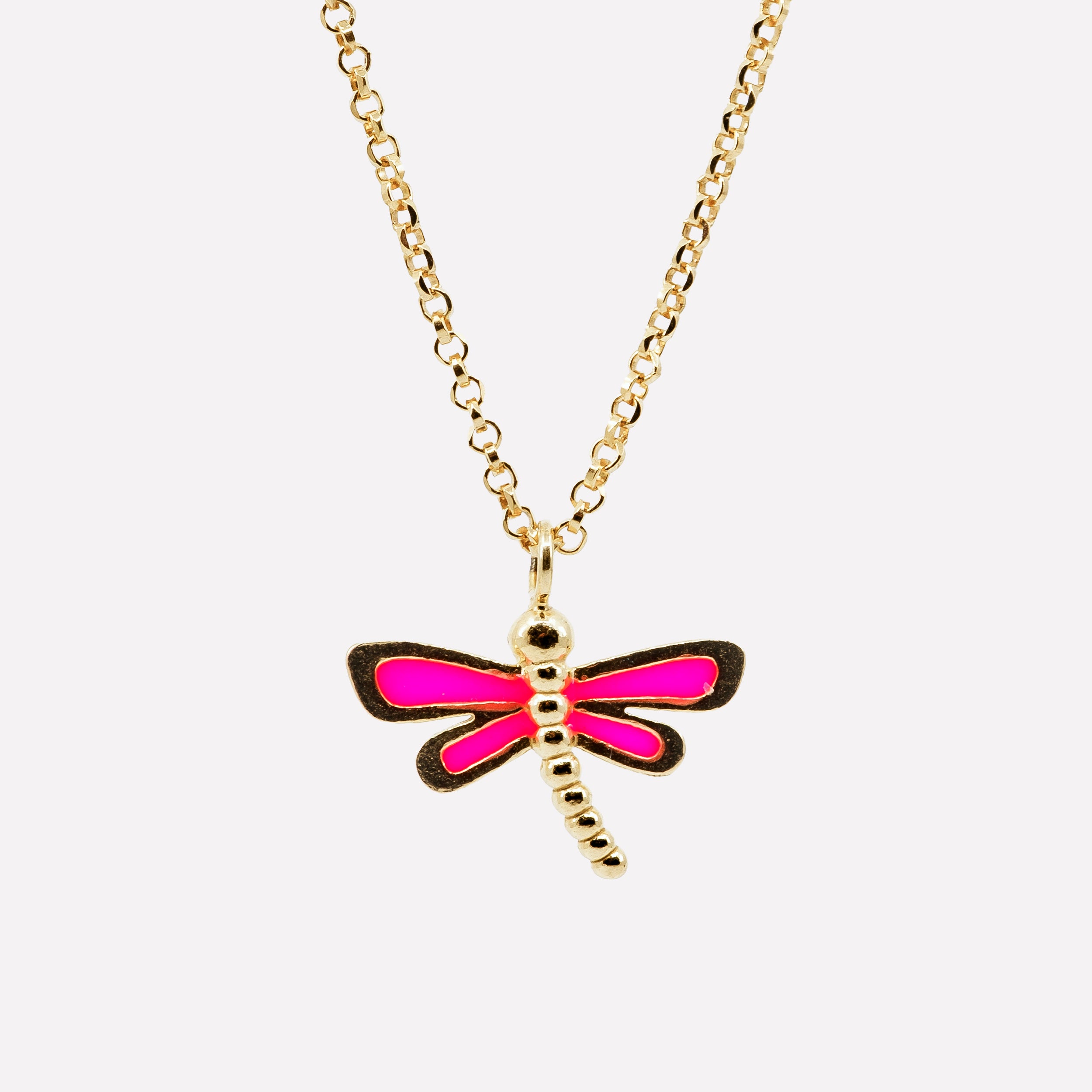 925 Silver Necklace Dragonfly Enamel