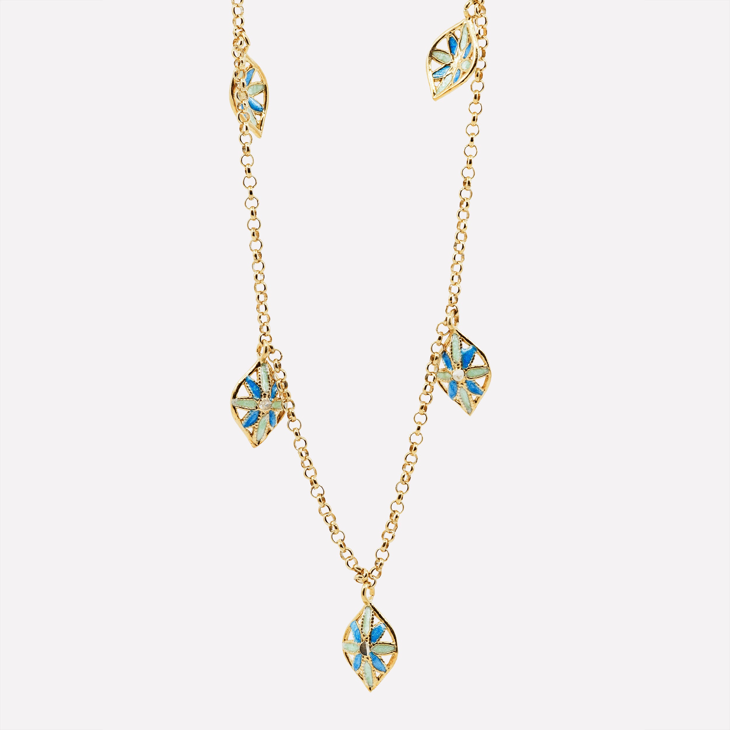 COLLANA IN ARGENTO MULTIFOGLIE "LEAF ME"