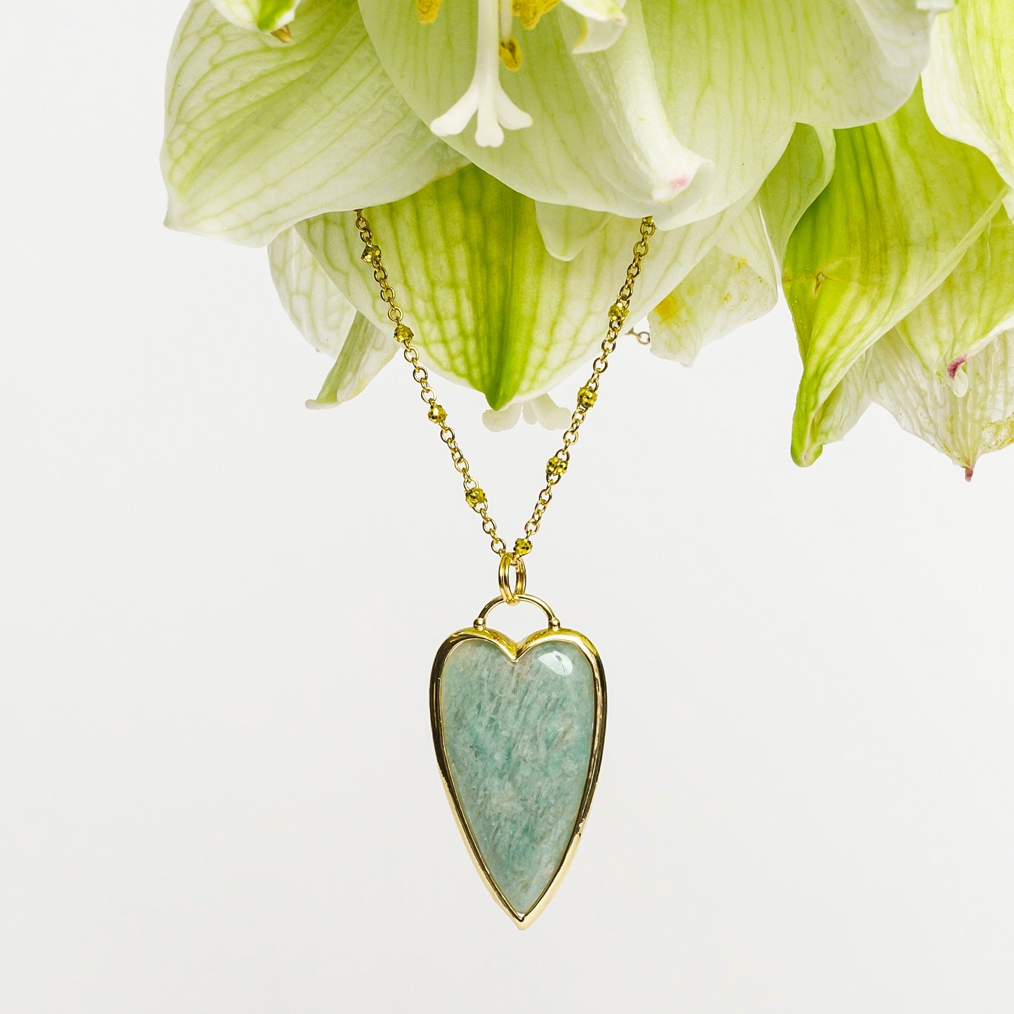 Stone Heart Pendant Necklace